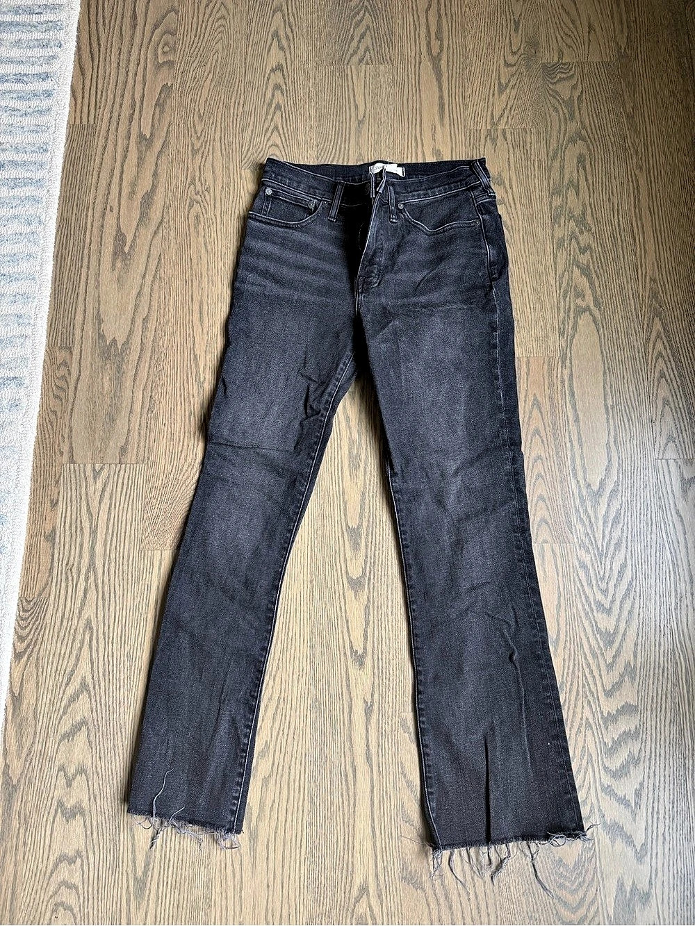 Madewell mid rise kick out jeans black